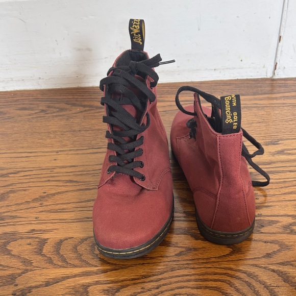 Dr. Martens Other - Doc Martens red shoreditch canvas boots